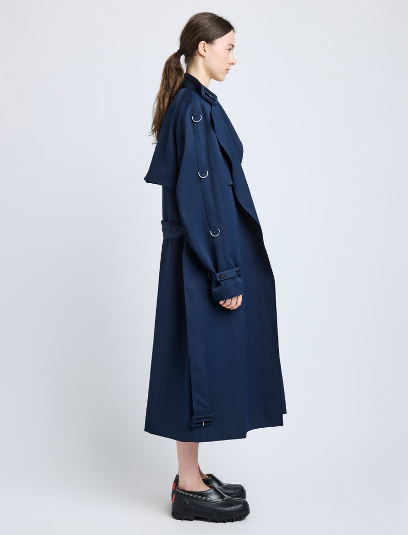 Proenza Schouler Sabina Coat in Technical Nylon Jacquard outlook