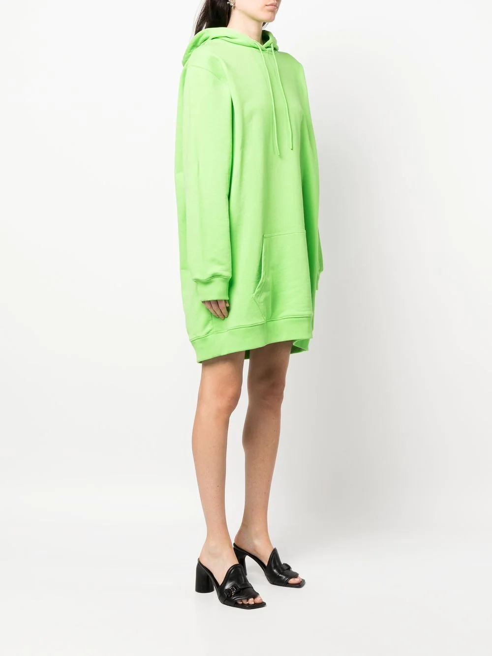 logo-print hooded jumper dress - 4