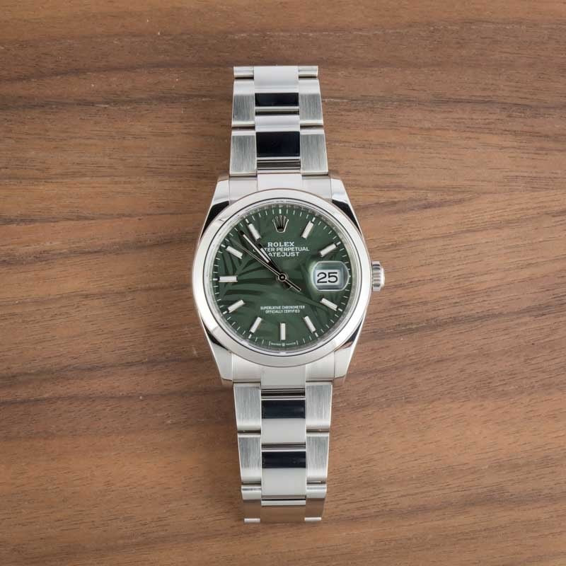 Rolex Datejust 36 126200 Green Palm Motif Dial - 6