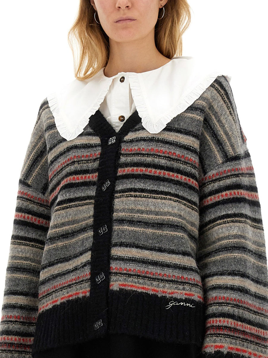 Ganni Women Boxy Fit Cardigan - 4