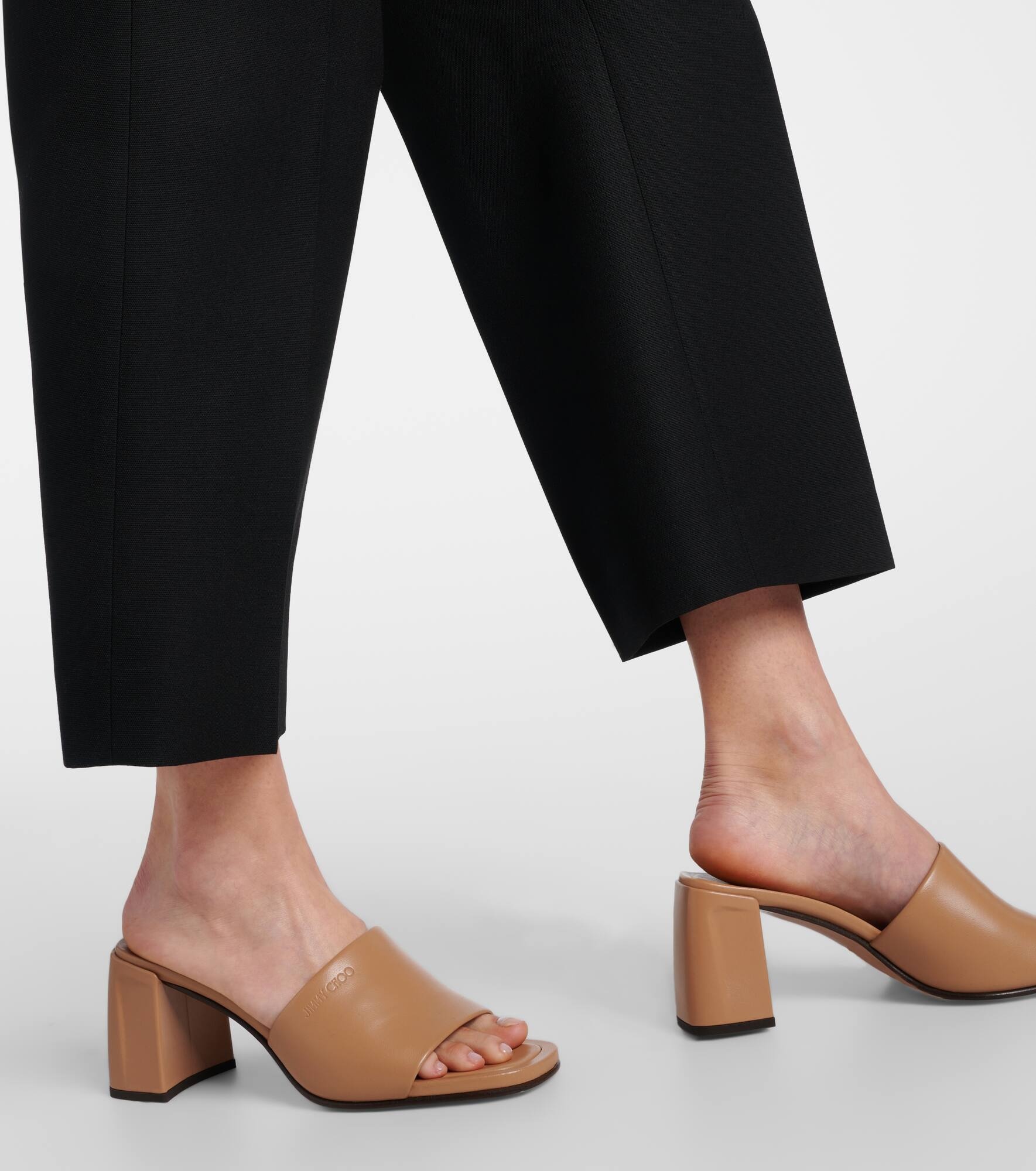 Lena 70 leather mules - 7