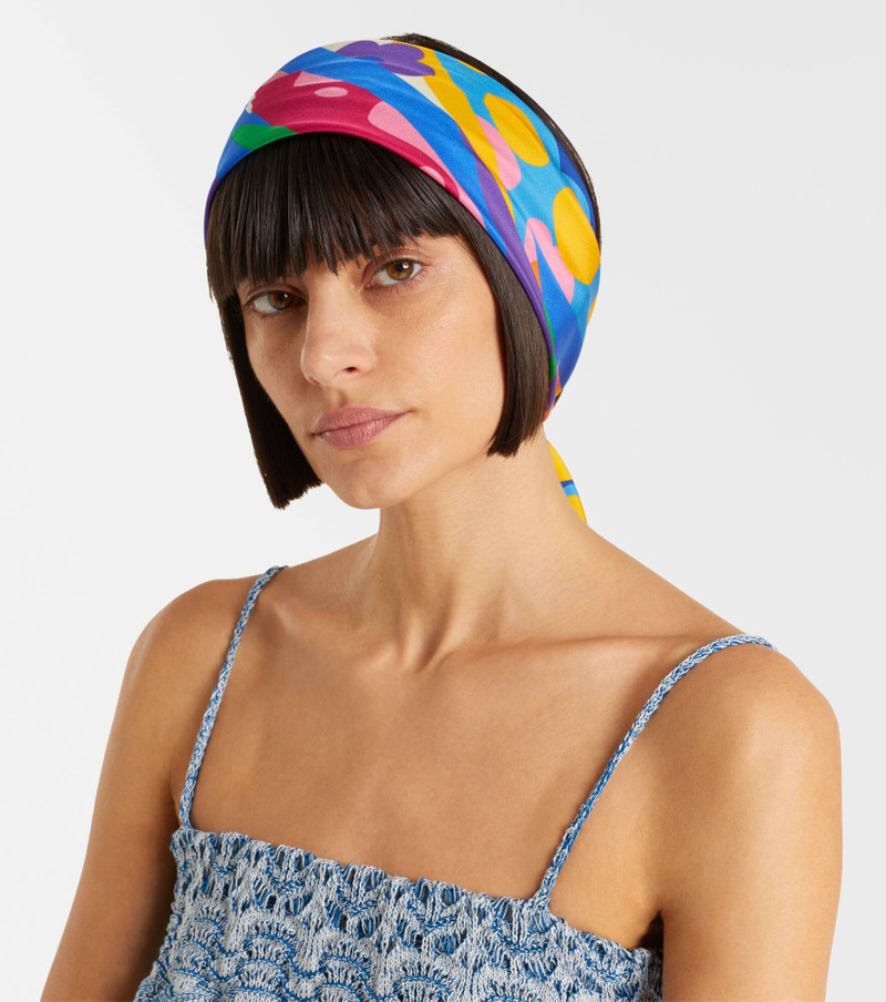 Etro Printed silk twill scarf outlook