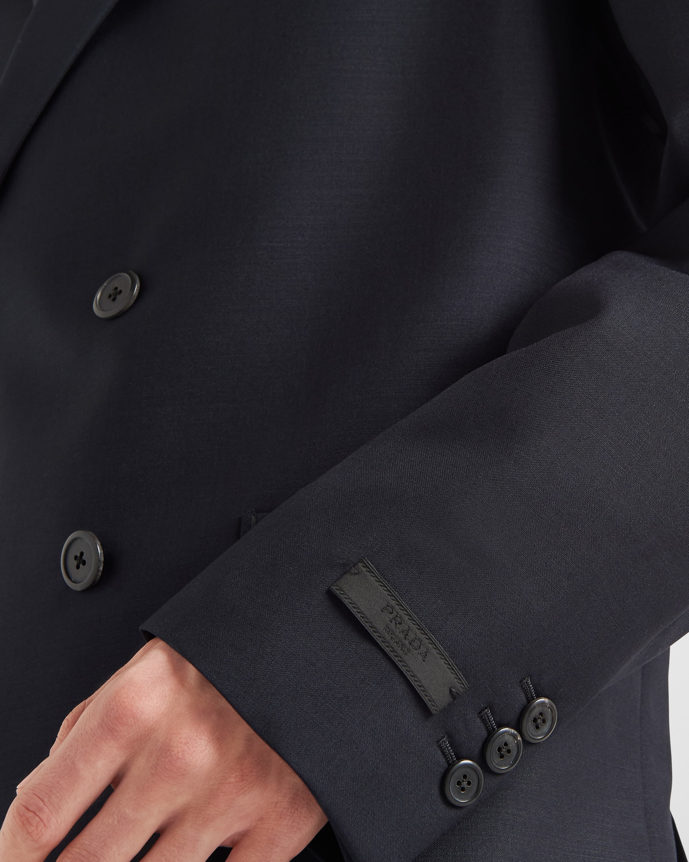Double-breasted mohair wool jacket - 4