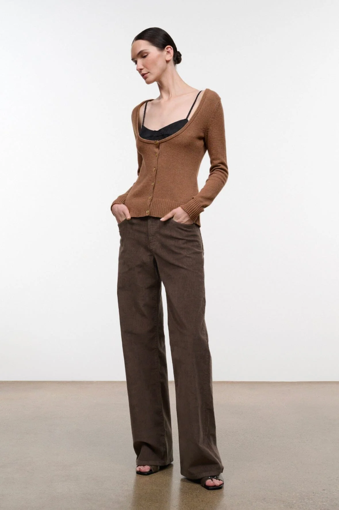 STAUD NATASHA CASHMERE SWEATER CIGAR - 1