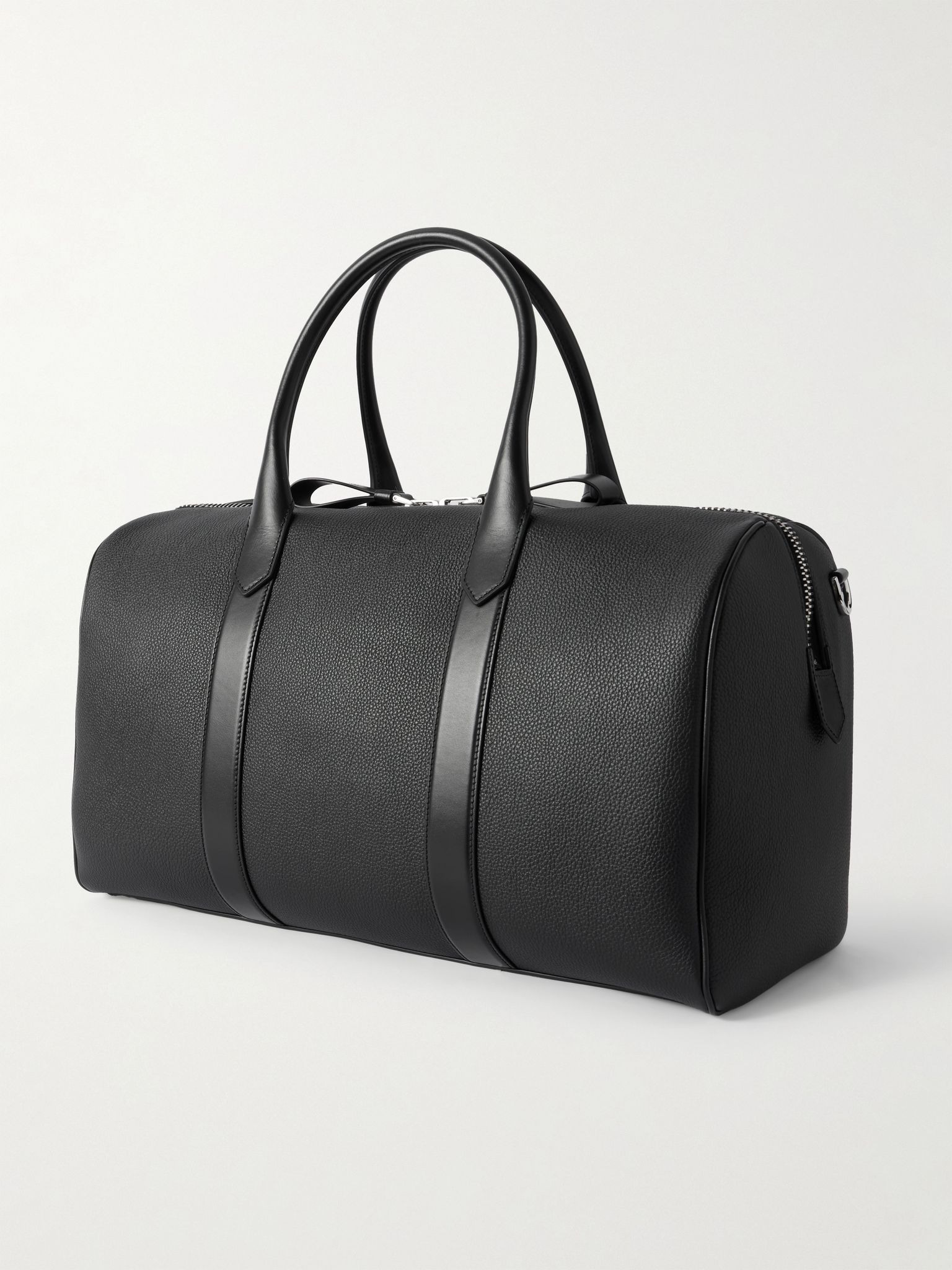 Full-Grain Leather Duffle Bag Black - 3