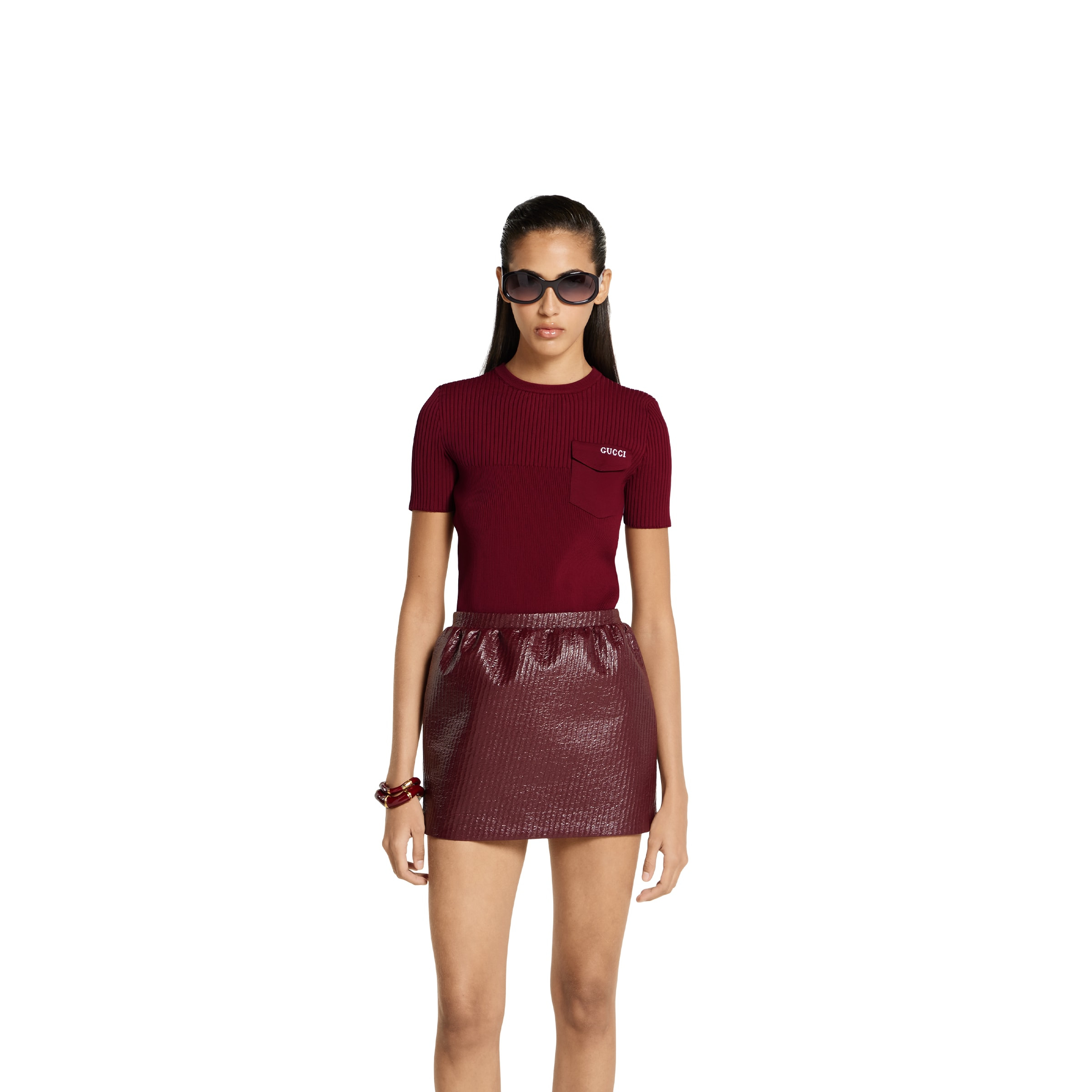 Rib fabric top with intarsia - 3