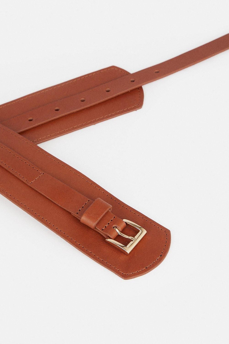 Leather Buckle Trim Belt 4
