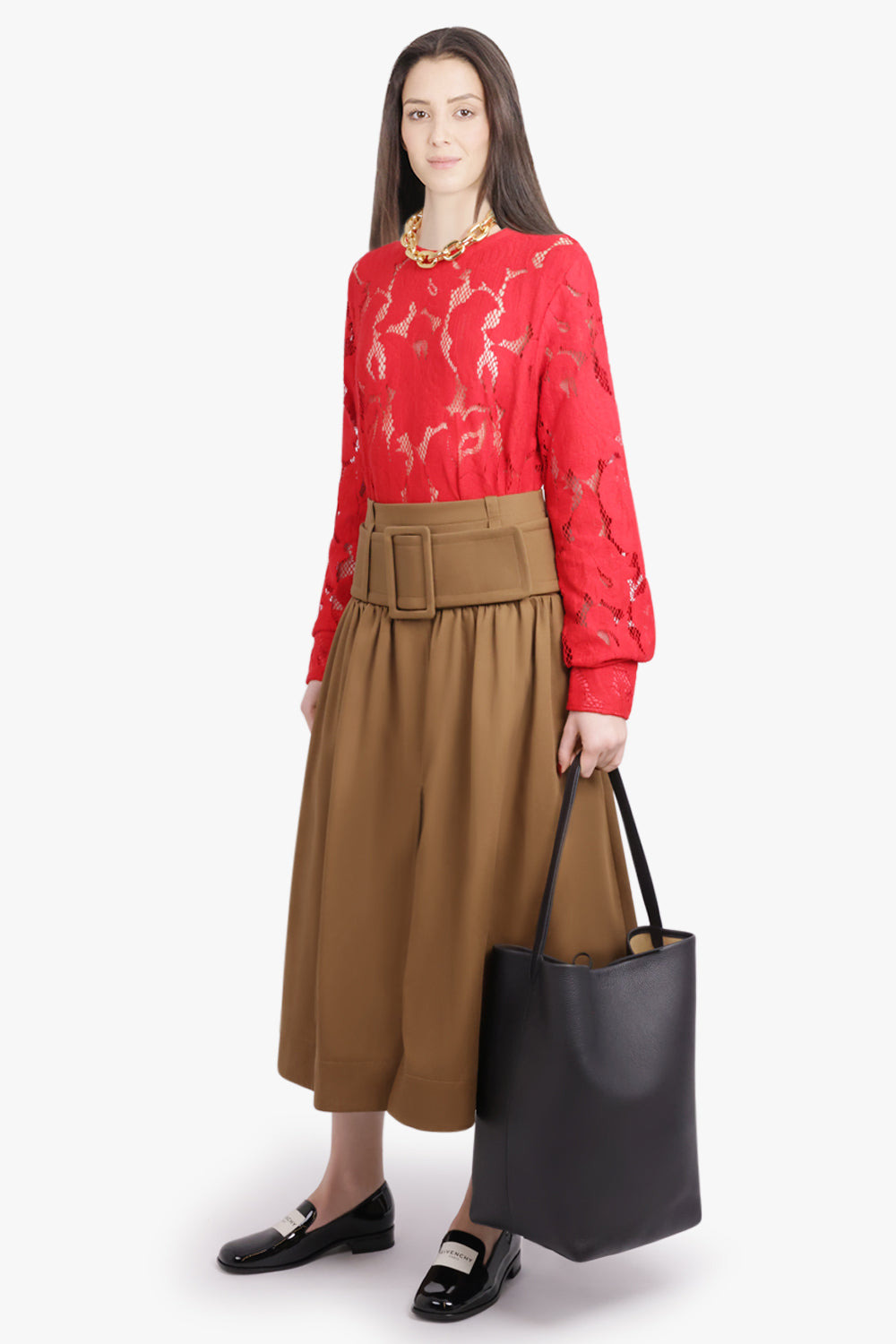 LACE L/S BALLOON SLEEVE | BABYLONE RED - 2