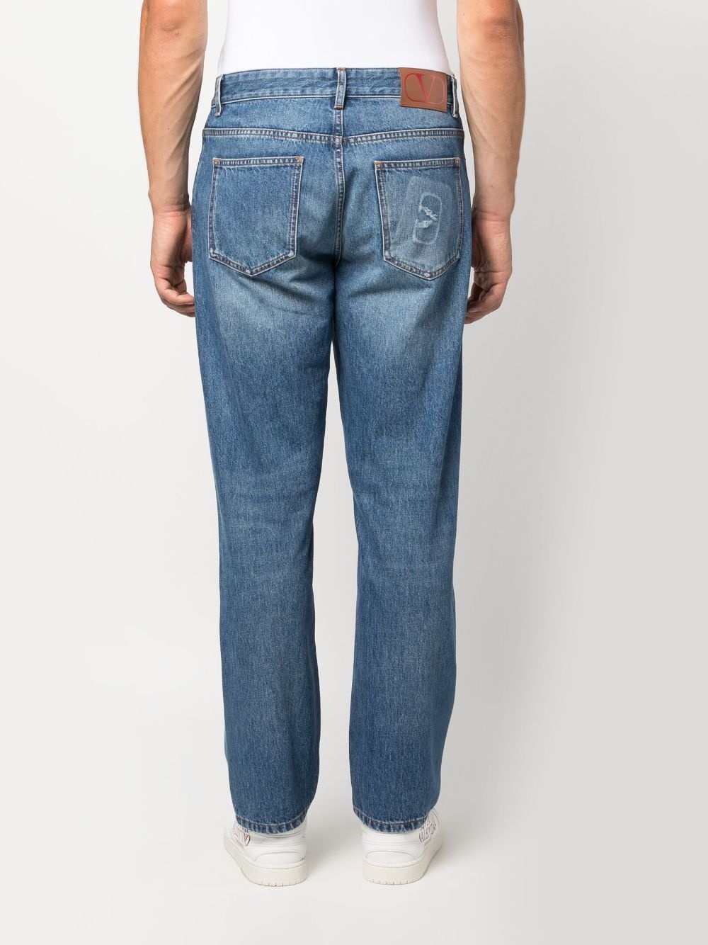 cropped faded jeans - 4