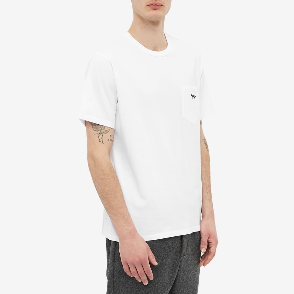 Maison Kitsuné Navy Fox Patch Classic Pocket Tee - 4