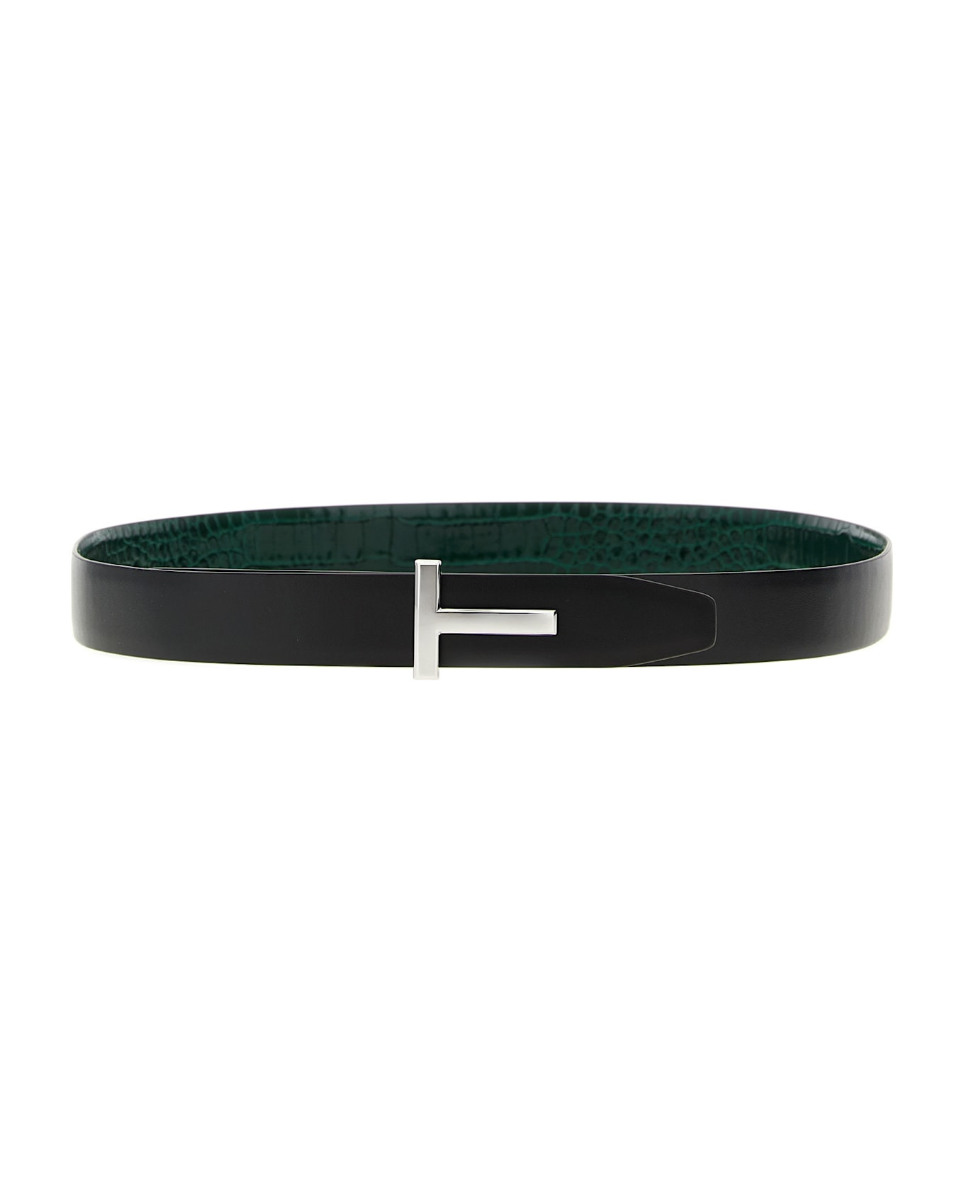 Reversible Crocodile Leather Belt - 2