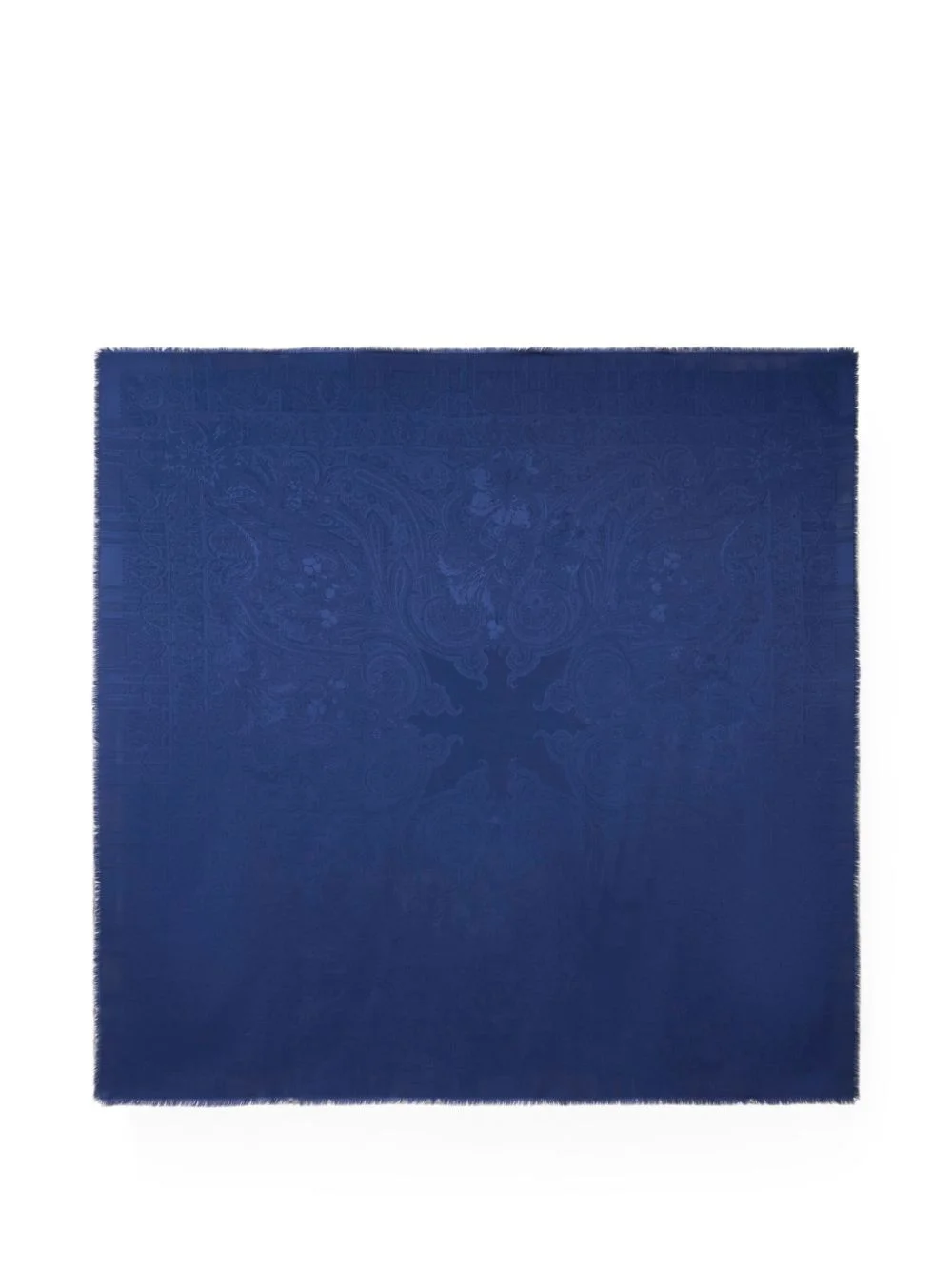 floral Paisley-motif silk & wool jacquard shawl - 1
