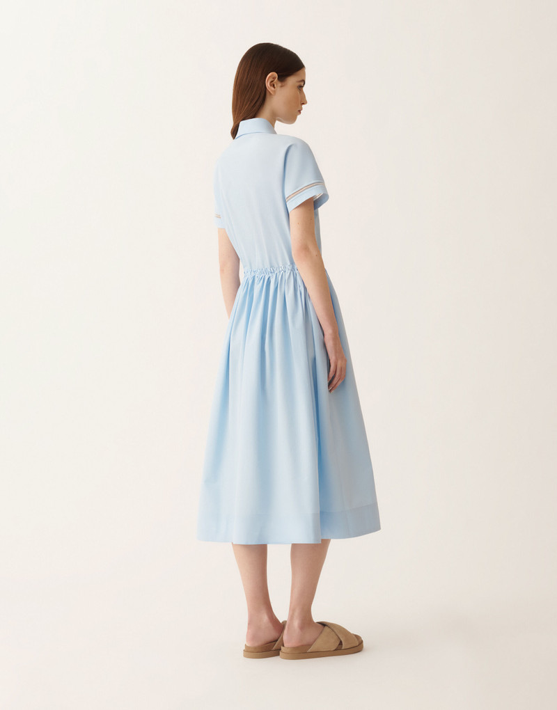 Sky blue poplin polo dress 4