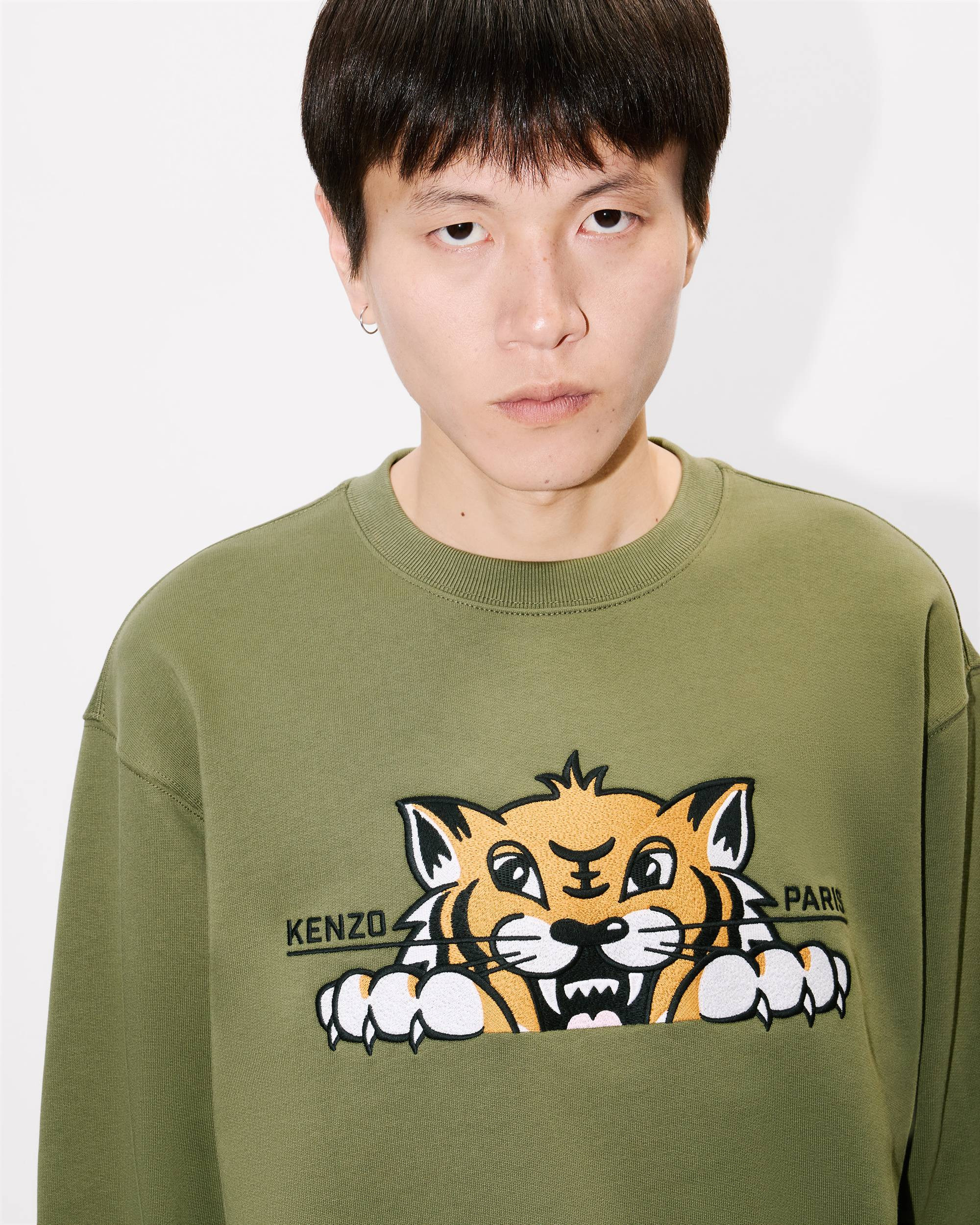 'KENZO Happy Tiger' embroidered sweatshirt in cotton - 6