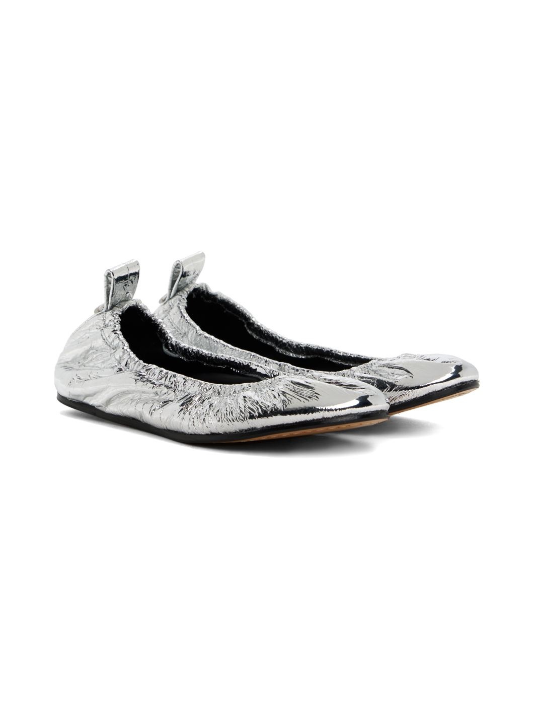 Silver Belna Ballerina Flats - 4