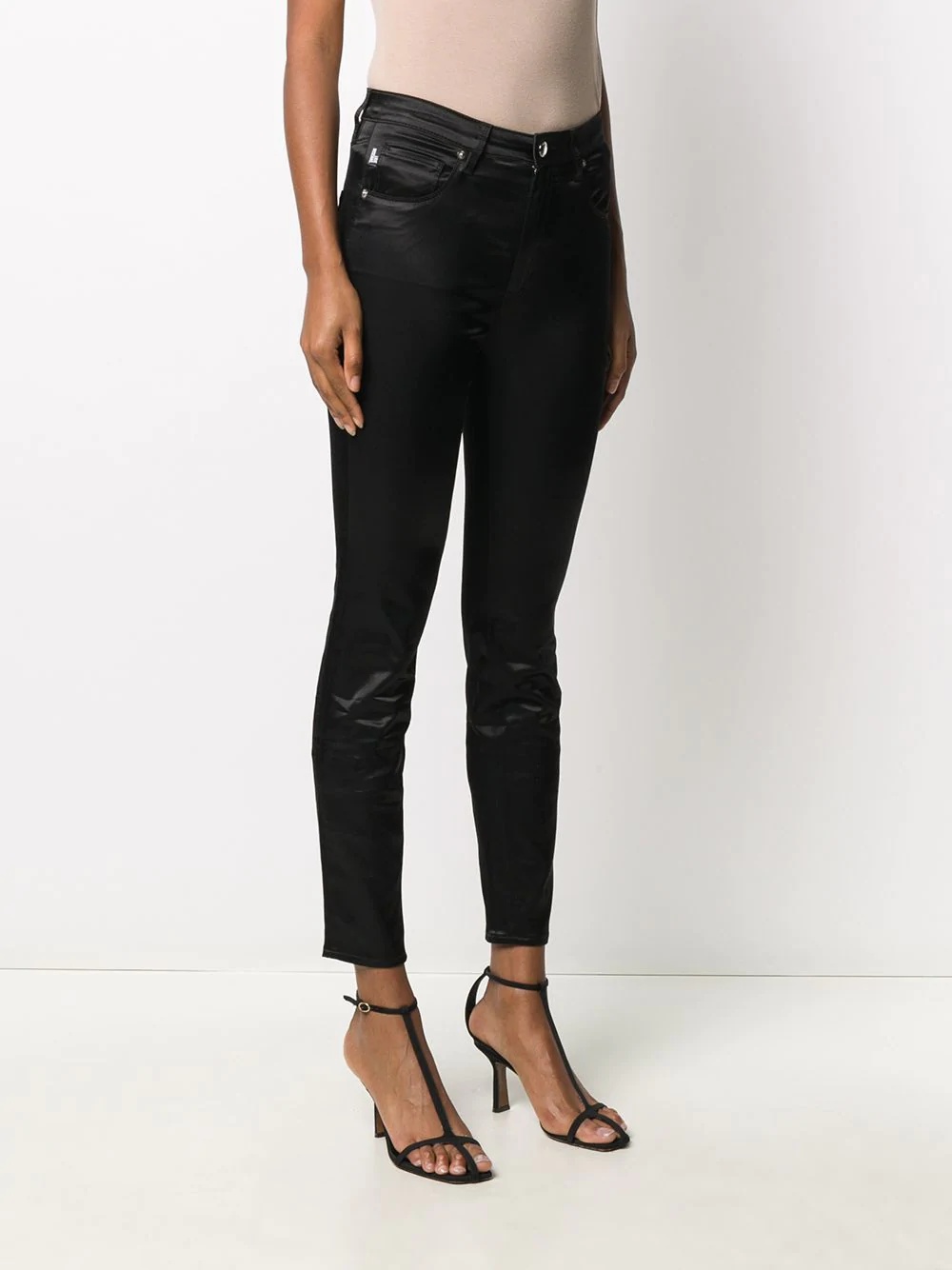 satin skinny trousers - 3