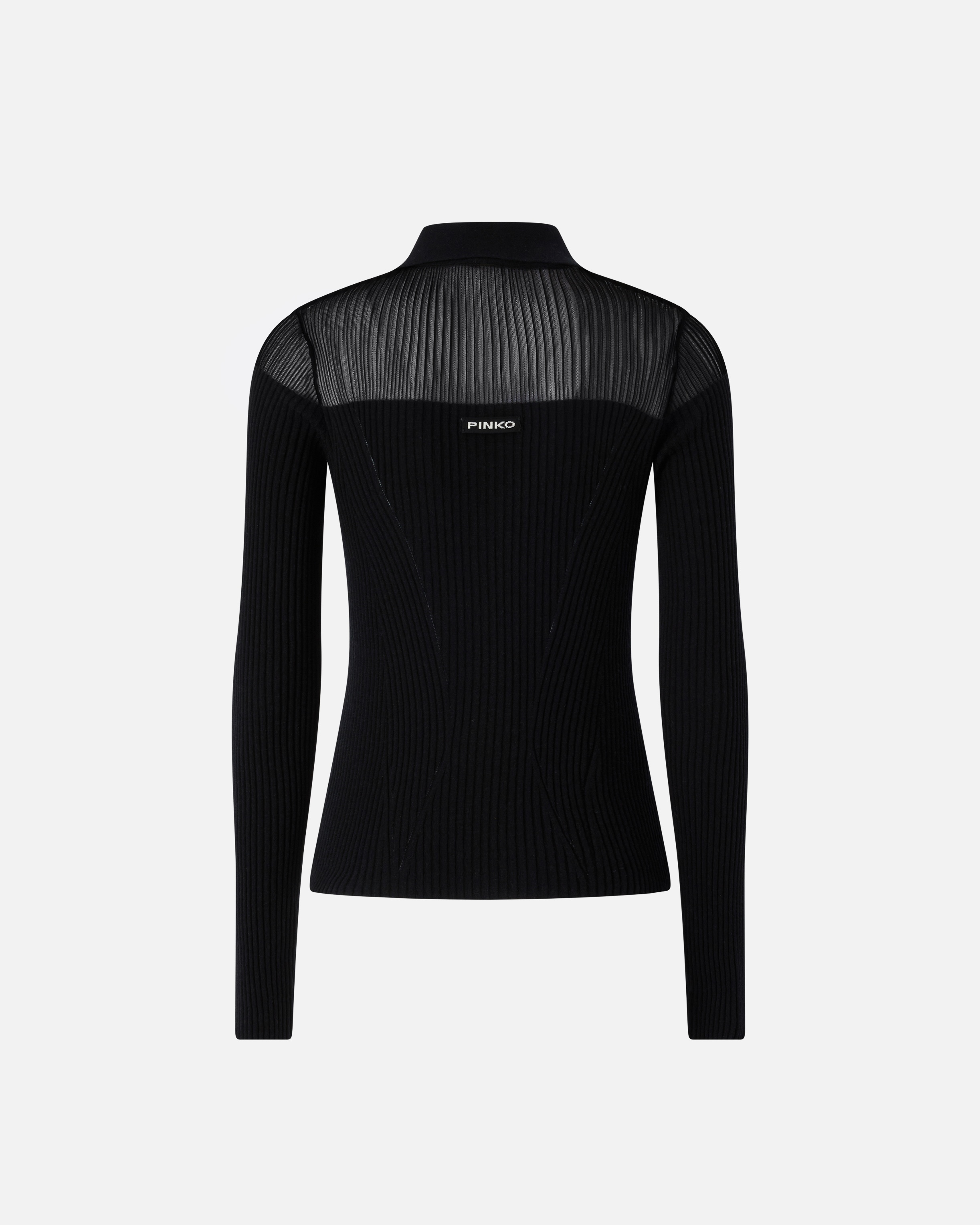 RIBBED LONG-SLEEVED POLO SHIRT - 2