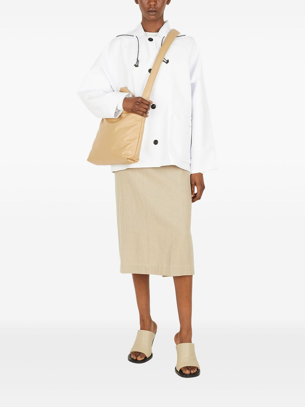 Sailor hooded button raincoat - 2
