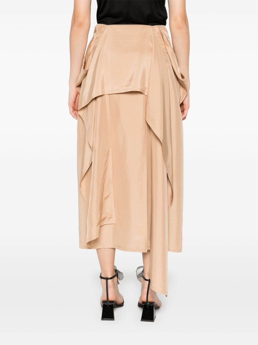 silk straight skirt - 4