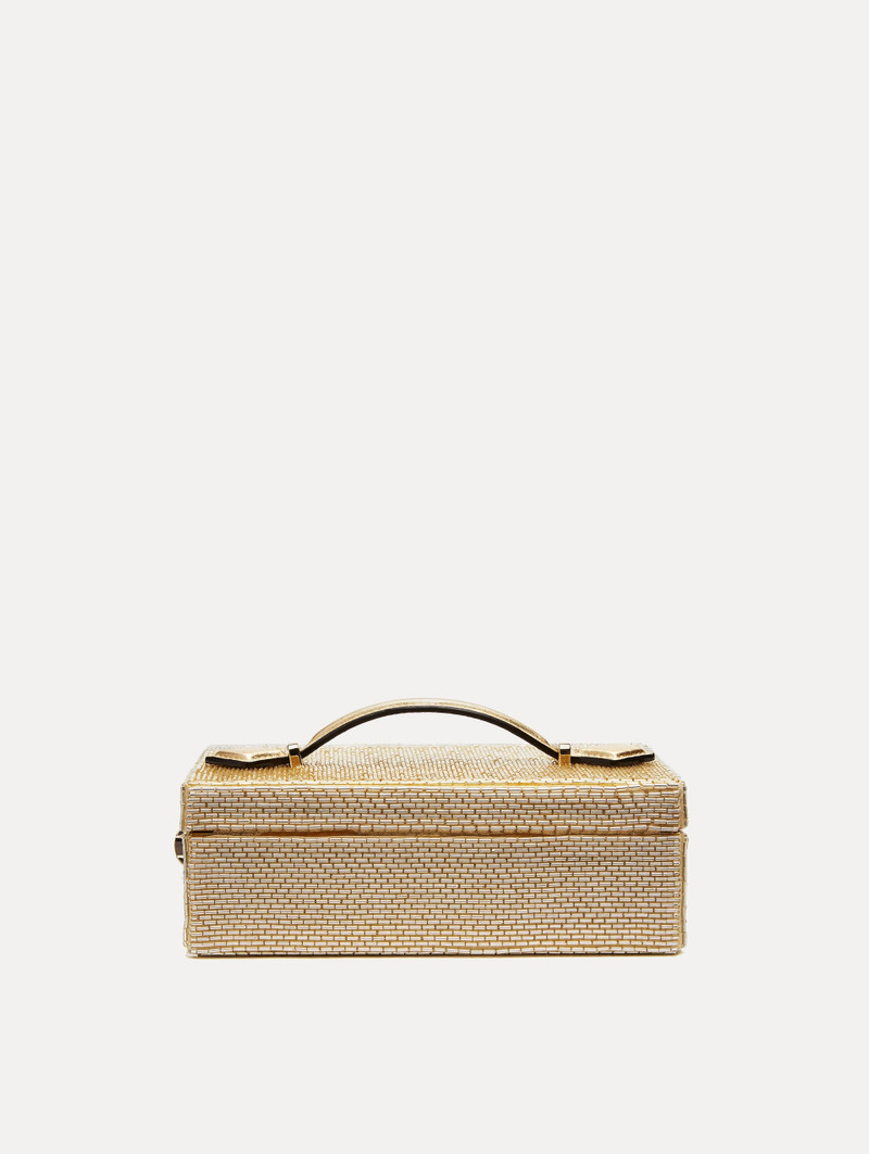 Oscar de la Renta BUGLE BEAD EMBROIDERED ALIBI MINAUDIERE outlook