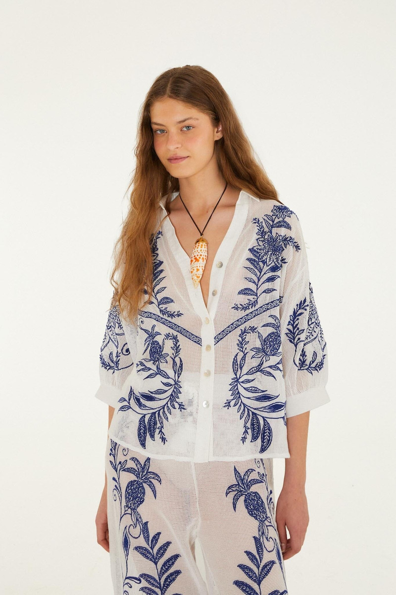 Off-White Nina Embroidery Blouse 1