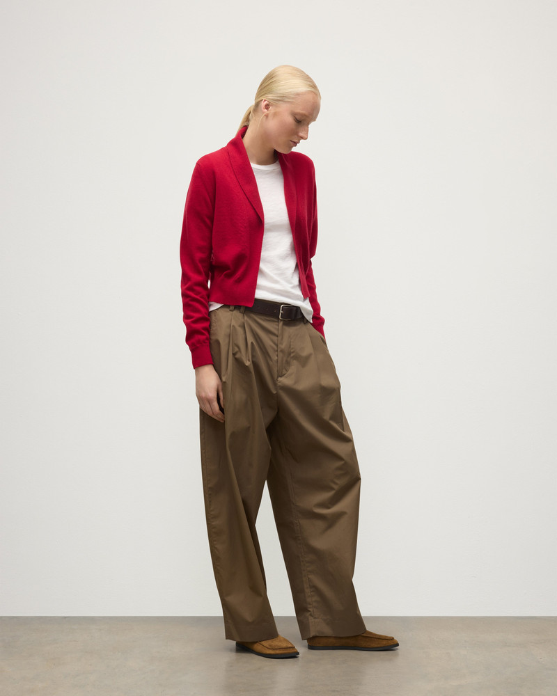 Crathie Red Shawl Cashmere Cardigan 3