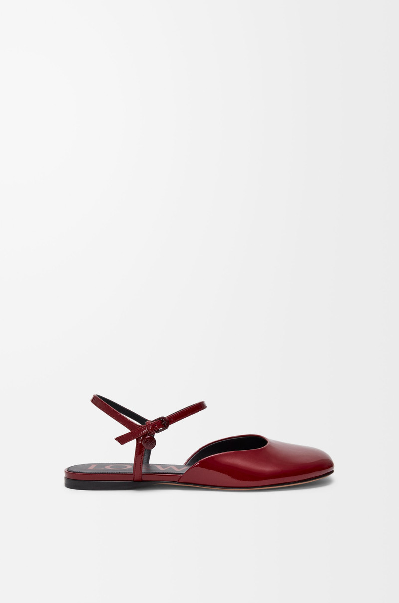Toy ankle strap ballerina in soft patent lambskin 1