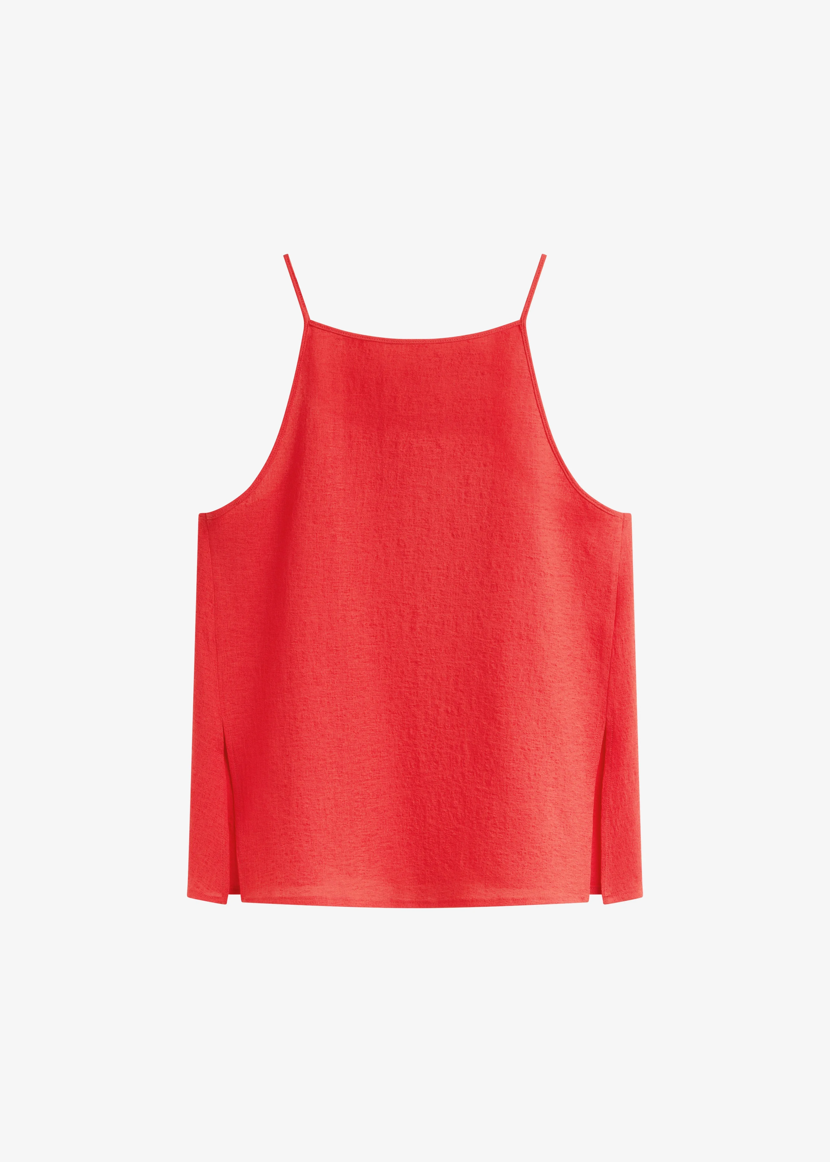 Cazaux Textured Boxy Top - Red - 1