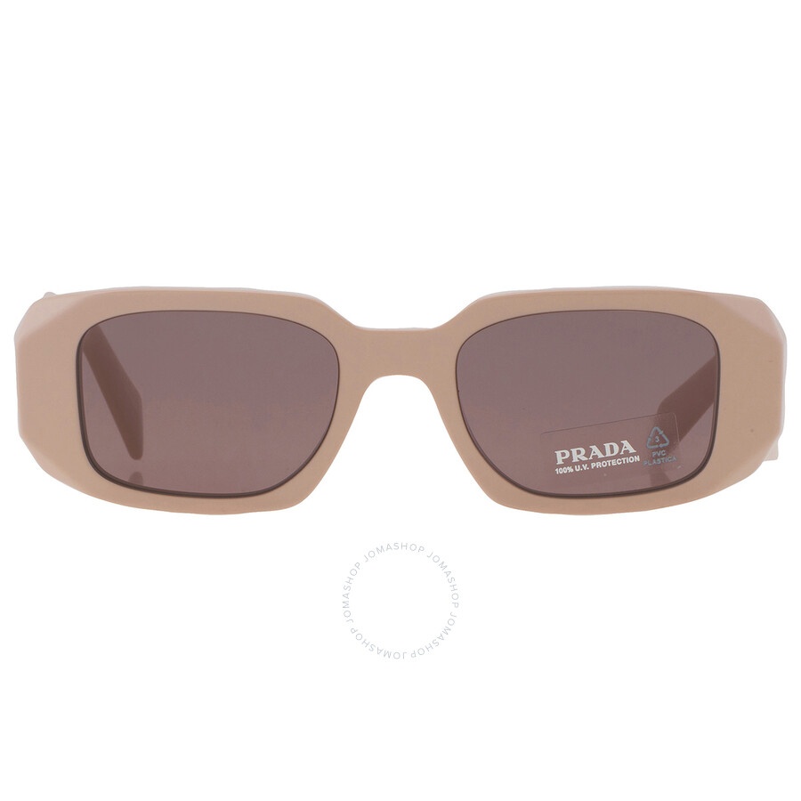 Prada Purple Brown Rectangular Ladies Sunglasses PR 17WS VYJ6X1 49 - 1