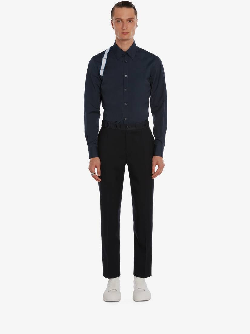 Alexander Mcqueen Signature Harness Shirt in Ink Blue - 2