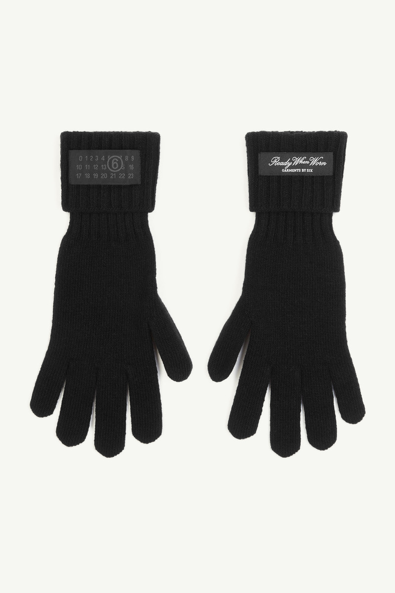 Wool-blend knit gloves 1