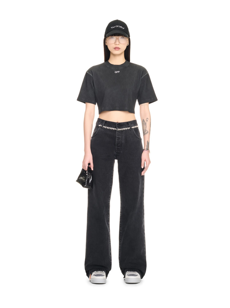 Off-White Off Stamp Rib Crop Tee outlook