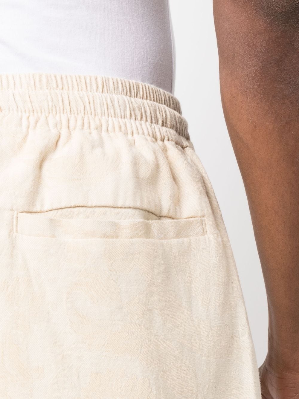 Barocco Silhouette-jacquard drawstring shorts - 5