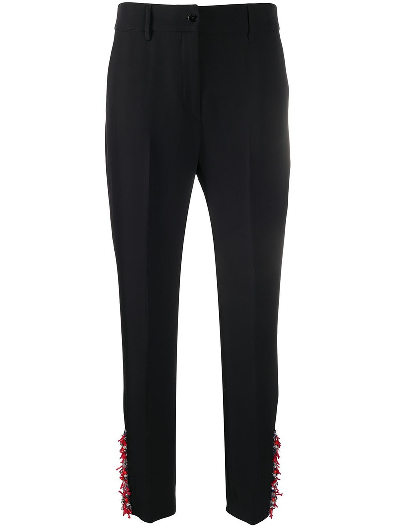 high-waisted embellished trousers 1