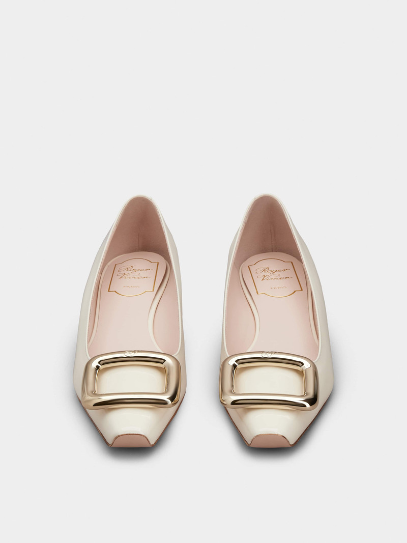 Viv' Choc Metal Buckle Ballerinas in Patent Leather 7