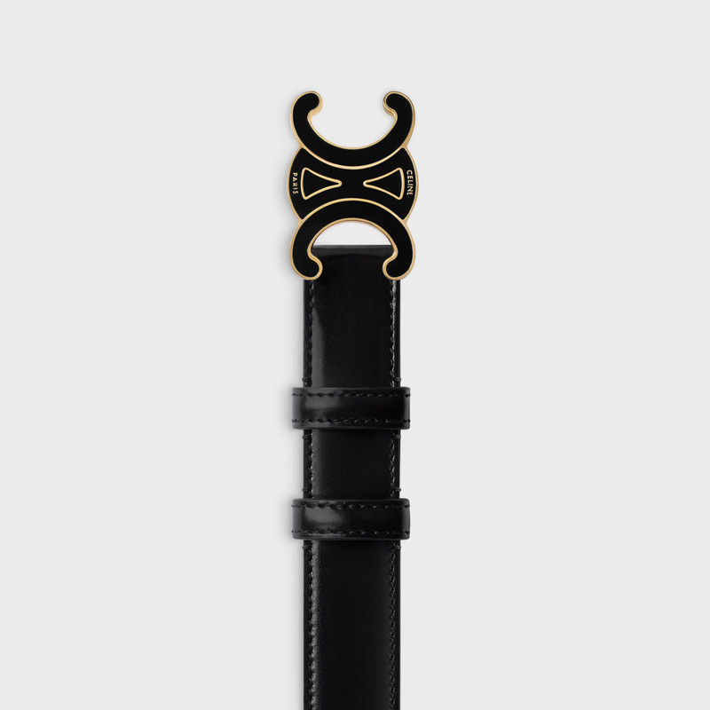 CELINE☆Triomphe キャンバス ミディアム ベルト BLACK CELINE Triomphe Canvas(セリーヌ トリオンフキャンバス) ベルト
