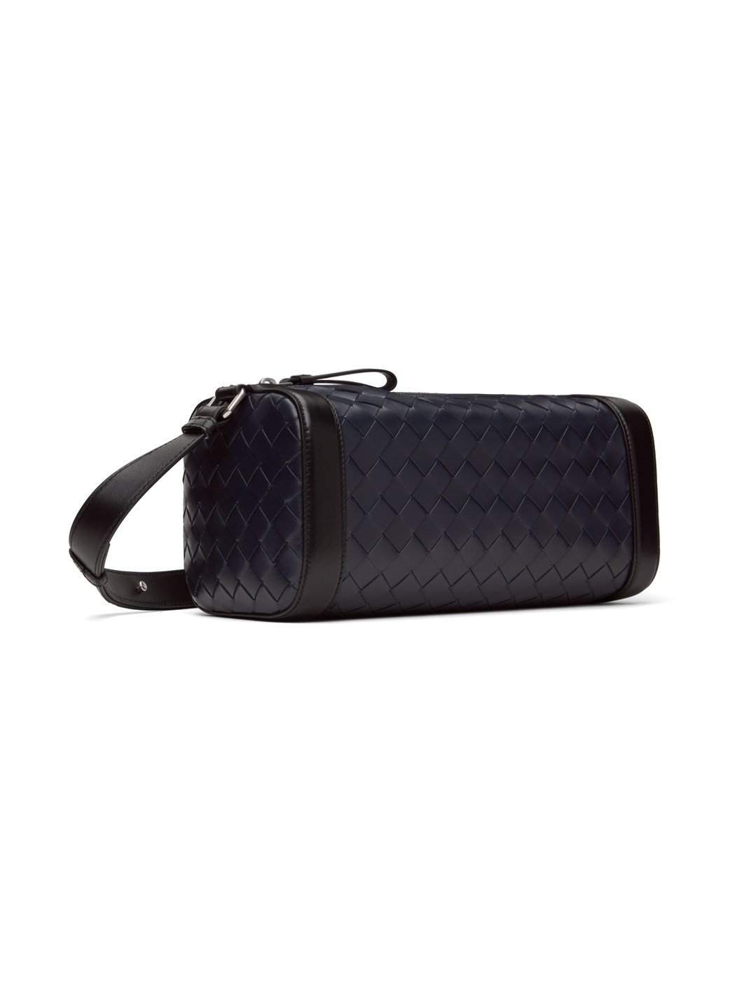 Navy & Black Brick Intrecciato Bag - 2