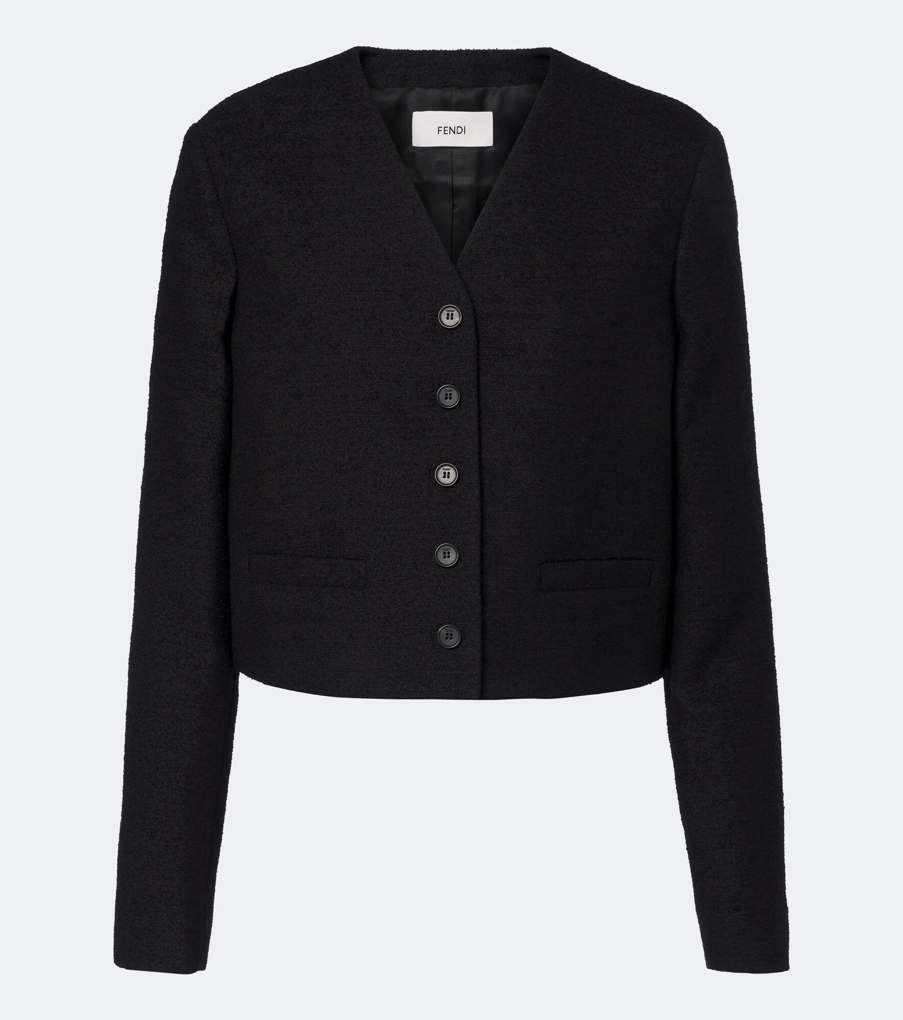 Wool-blend bouclé jacket - 1