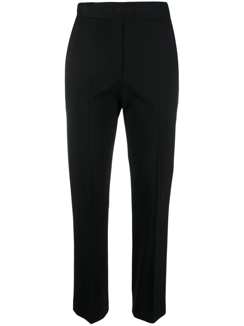 logo-waistband cropped trousers 1