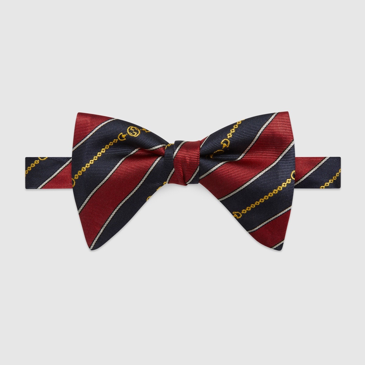 Striped silk bow tie - 1