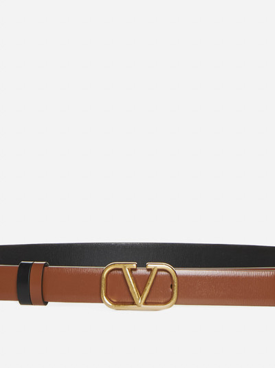 Valentino VLogo reversible leather belt outlook