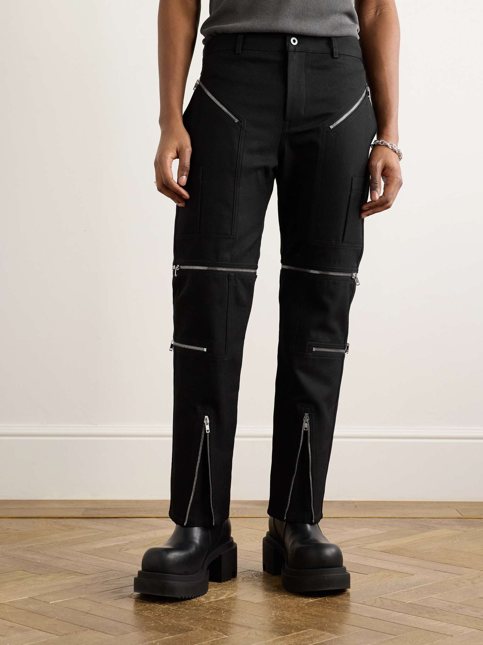 + Bonotto Headon Straight-Leg Convertible Zip-Embellished Cotton-Blend Canvas Trousers - 3