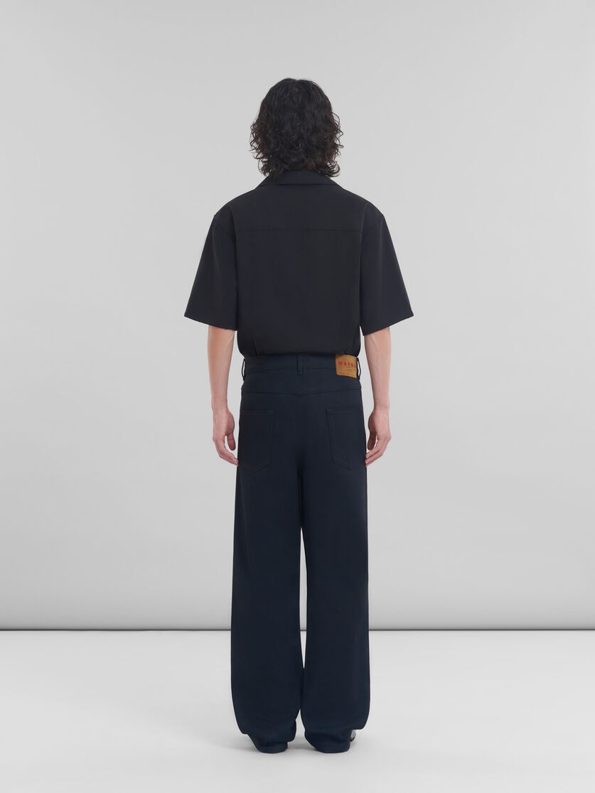 Marni BLACK DENIM WIDE-LEG JEANS | REVERSIBLE