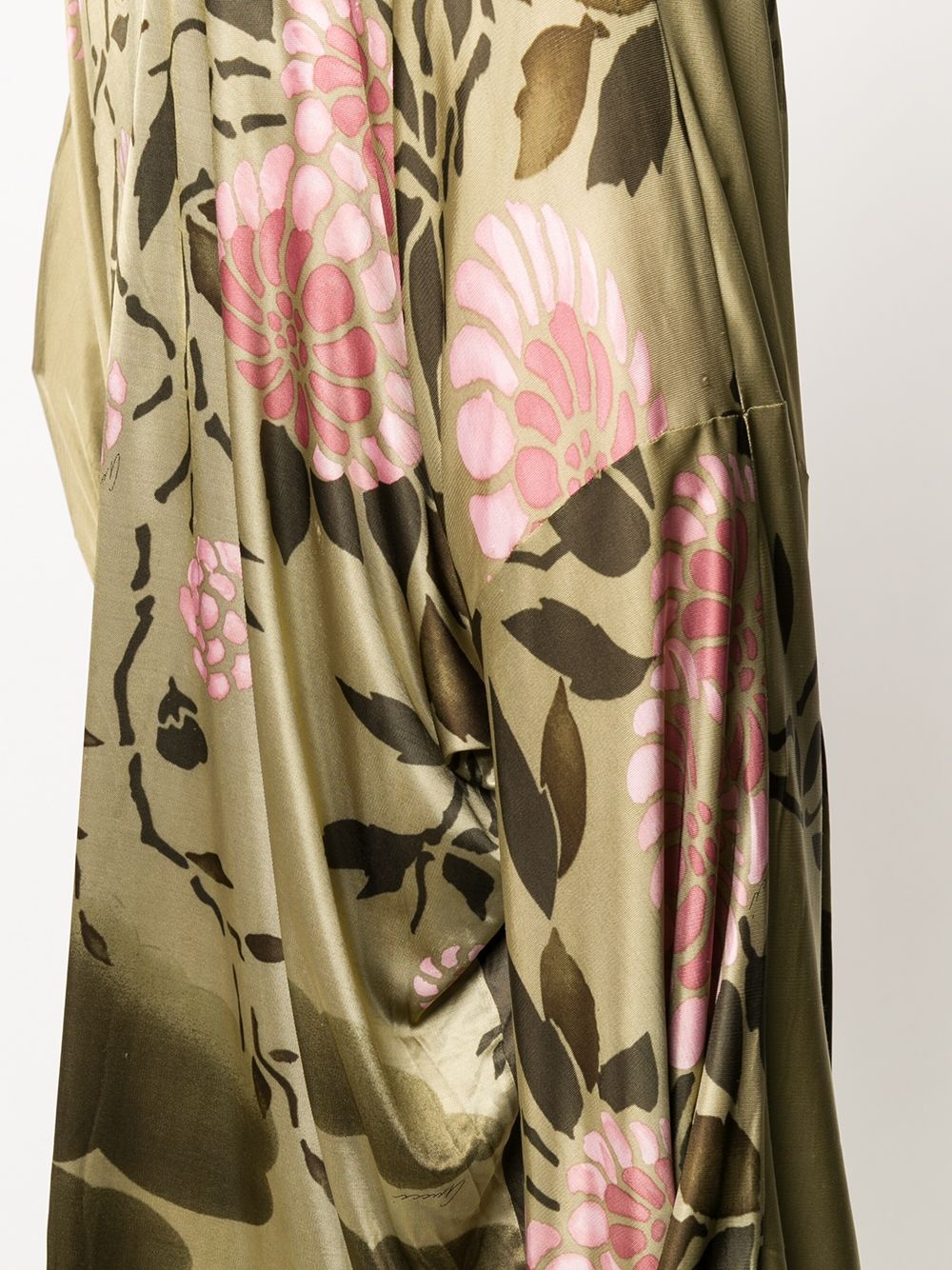 botanical-print silk cardigan - 5