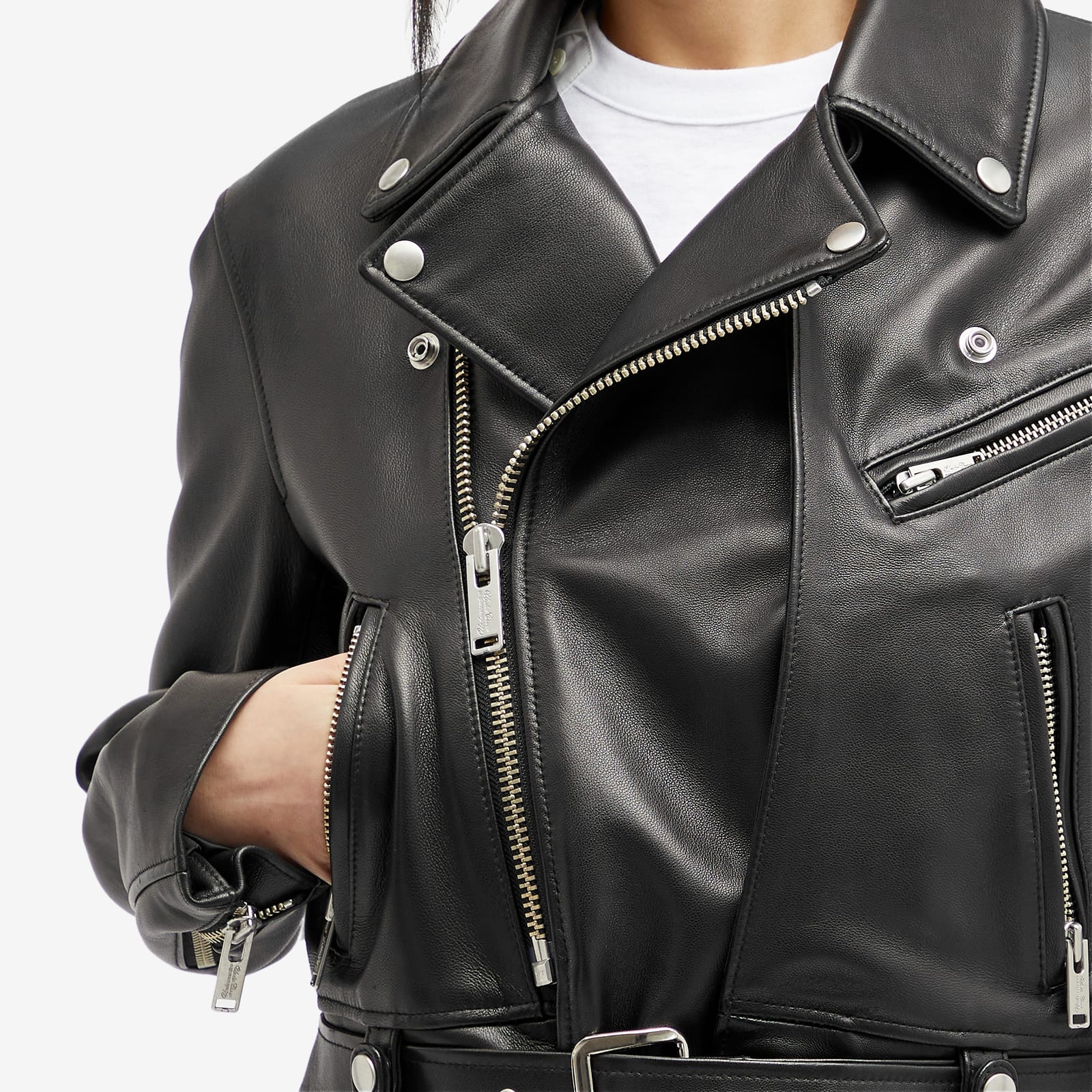 Undercover Leather Biker Jacket - 5