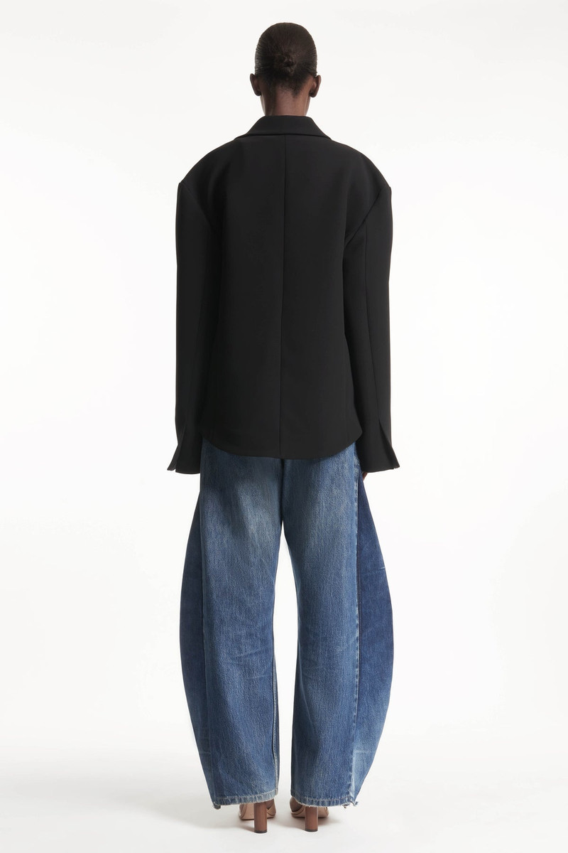 A.W.A.K.E. MODE OVERSIZED TUXEDO JACKET BLACK outlook