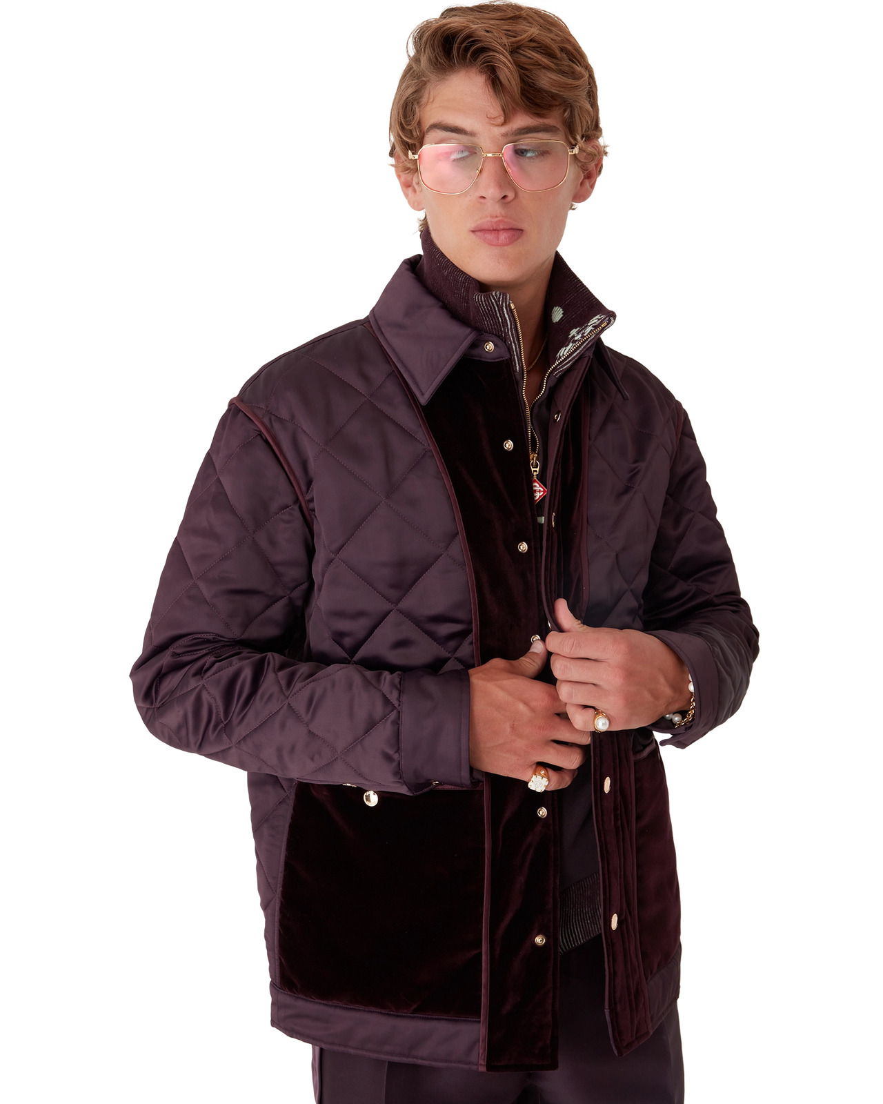 Satin Quilted Jacket | Casablanca Paris - 4