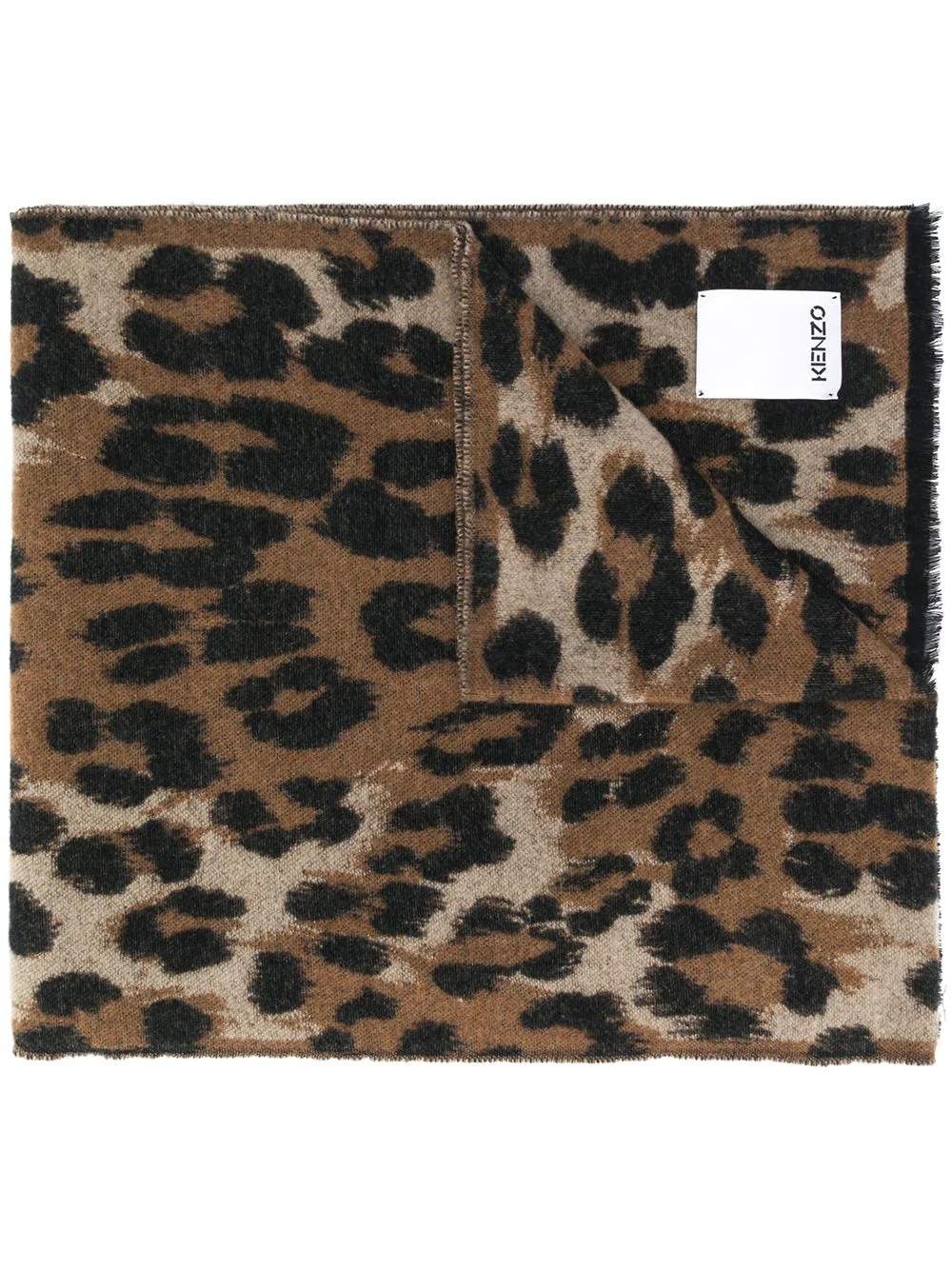 leopard print scarf - 1