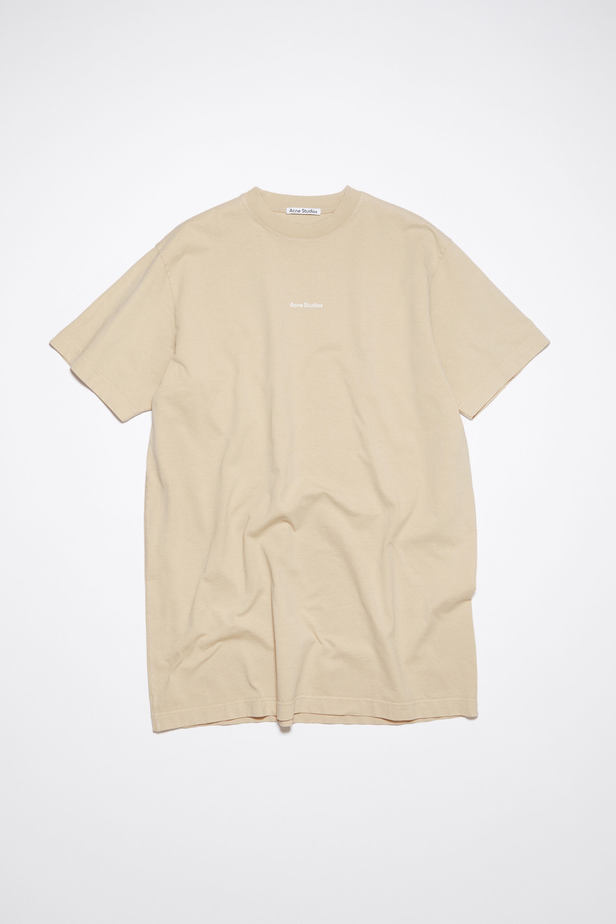 Logo t-shirt dress - Champagne beige - 6
