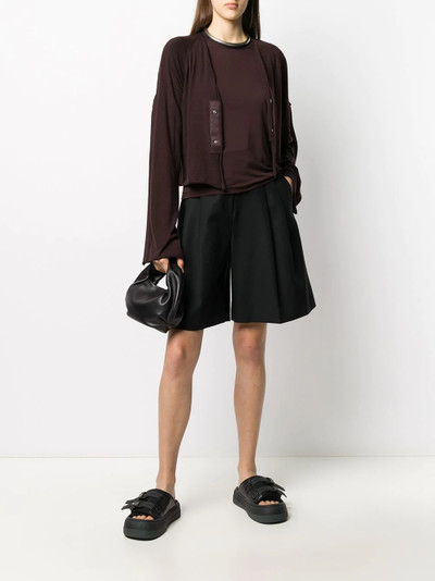 Rick Owens raw hem cropped cardigan outlook